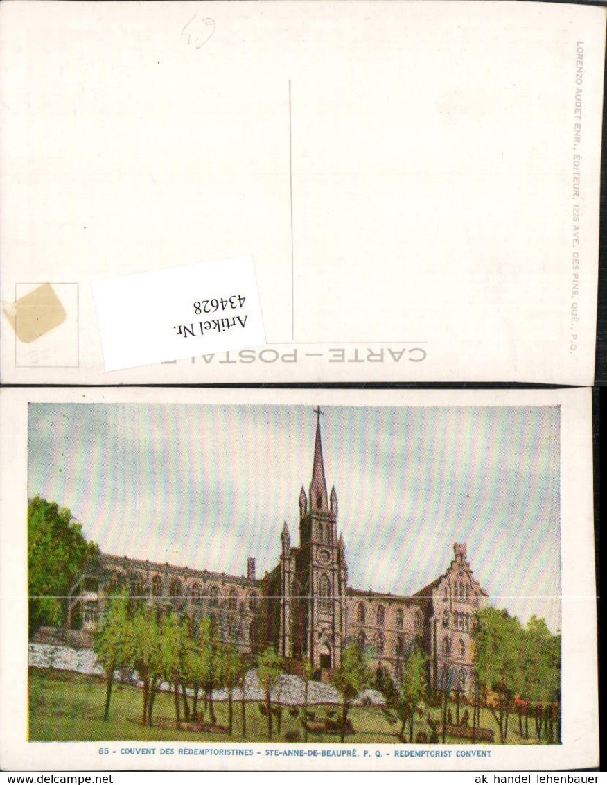 434628,Quebec Sainte-Anne-de-Beaupre Couvent Des Redemptoristines Kloster - Ohne Zuordnung