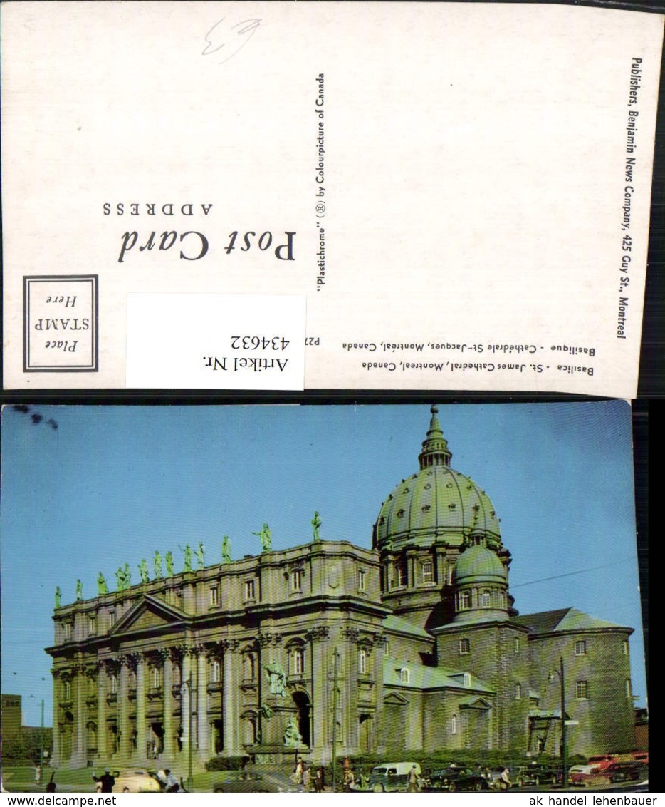 434632,Quebec Montreal Basilica St. James Cathedral Kirche - Ohne Zuordnung