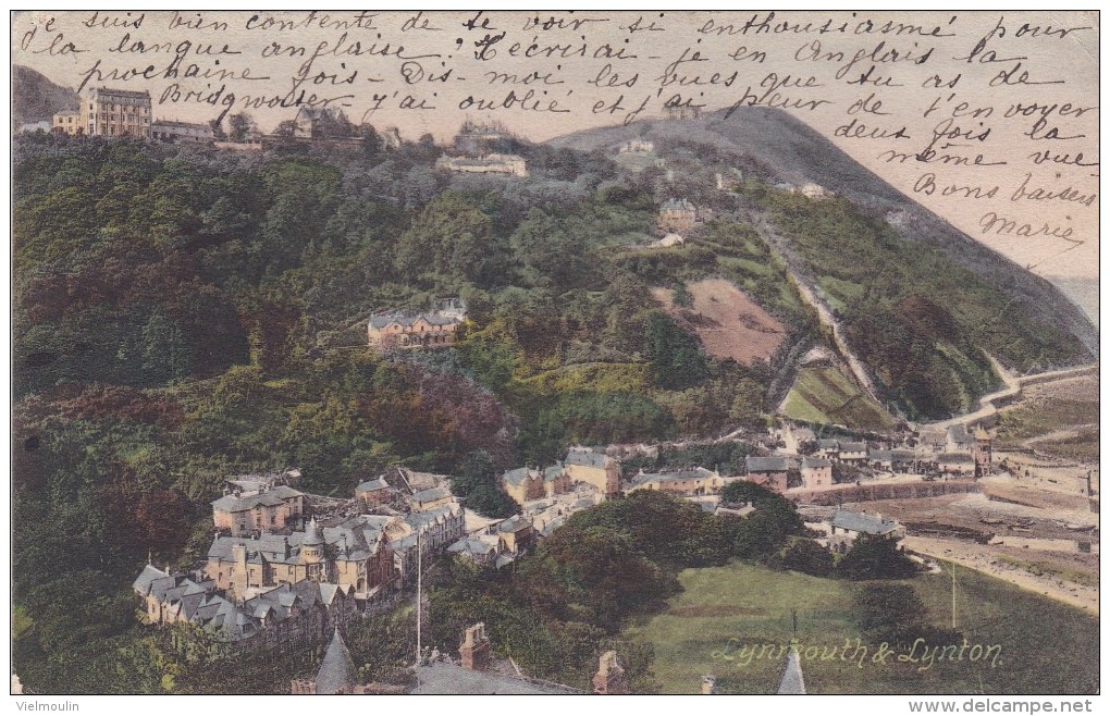 ANGLETERRE ENGLAND LYNMOUTH AND LYNTON   BELLE CARTE RARE !!! - Lynmouth & Lynton