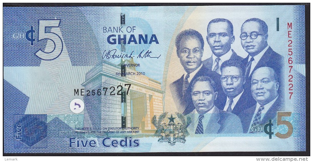 Ghana 5 Cedis 2015 P38 UNC - Ghana