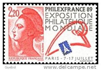 France N° 2524 ** Liberté De Gandon - Philexfrance 89 - Tour Eiffel - Nuevos