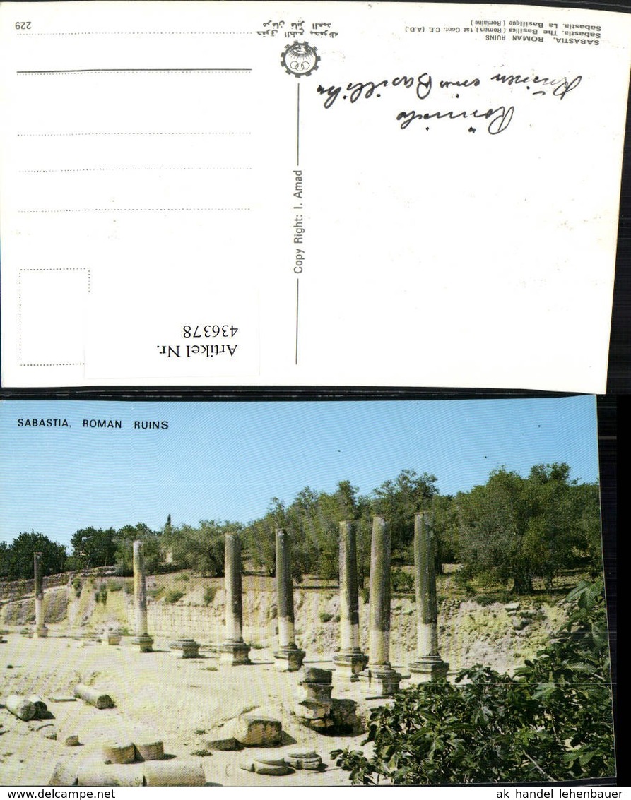 436378,Pal&auml;stina Sabastia Sebastia Roman Ruins Ruinen S&auml;ulen - Sonstige & Ohne Zuordnung