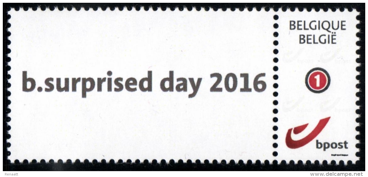 Belgium 2016 MNH Duostamp B.surpised Day * Rare * - Andere & Zonder Classificatie