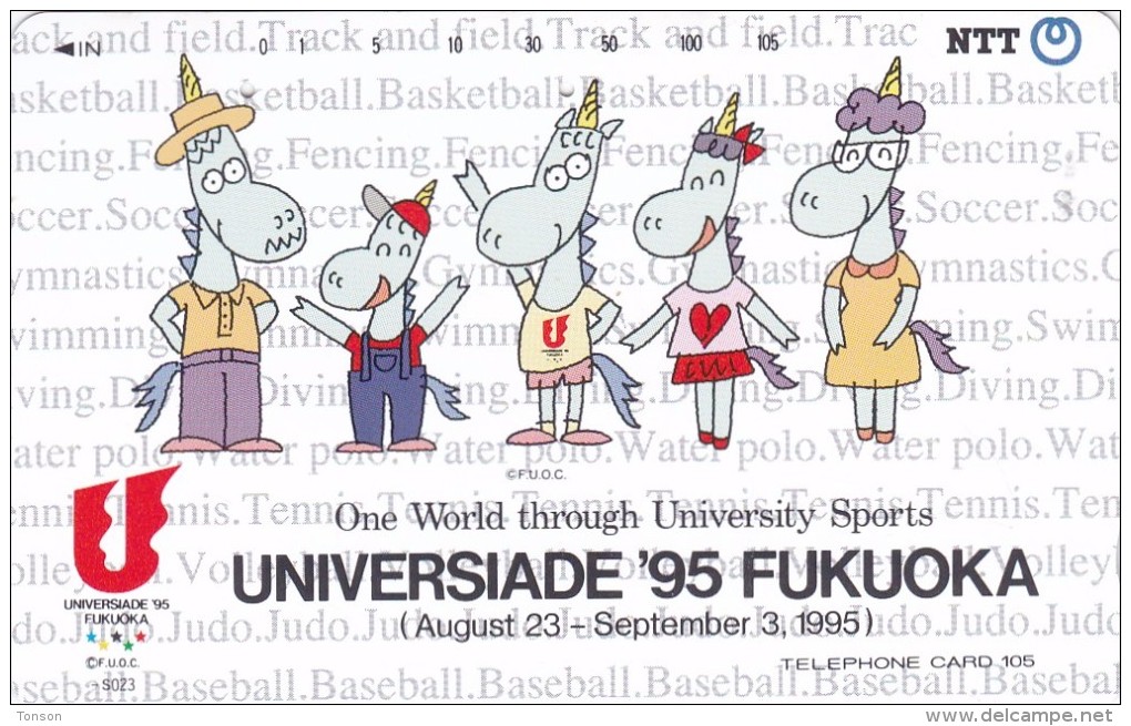 Japan, 391-220 B, Universiade ´95 Fukuoka (Unicorns), 2 Scans. - Giappone