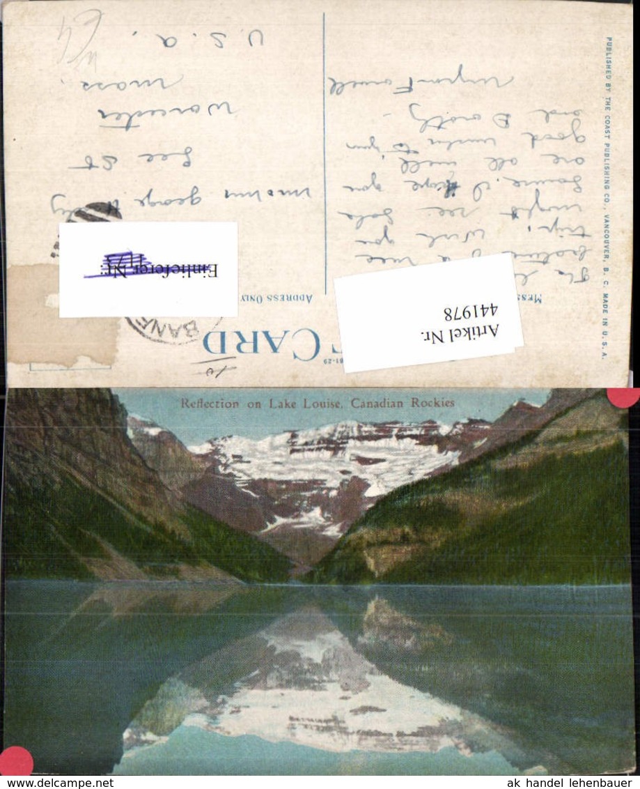 441978,Alberta Canadian Rockies Lake Louise See Bergkulisse - Sonstige & Ohne Zuordnung