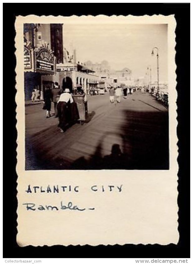 ATLANTIC CITY FAMILIAR TRIP IN 1948 ( 5 PHOTOGRAPHS) PHOTO ANIMATED PEOPLE