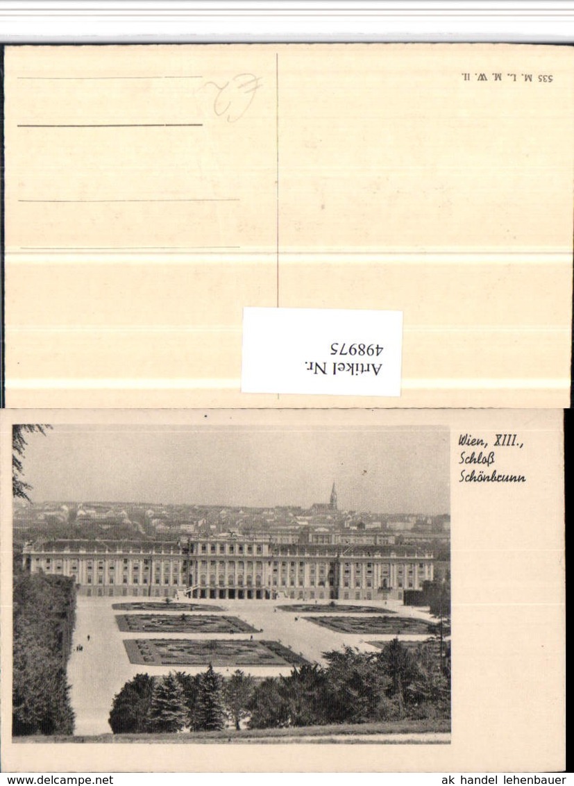 498975,Wien Hietzing Schloss Sch&ouml;nbrunn Von D. Gloriette - Sonstige & Ohne Zuordnung