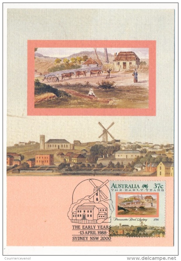 AUSTRALIE - 5 Cartes Maximum - Les Premières Années ( Colonisation De L'Australie 1791) - Otros & Sin Clasificación