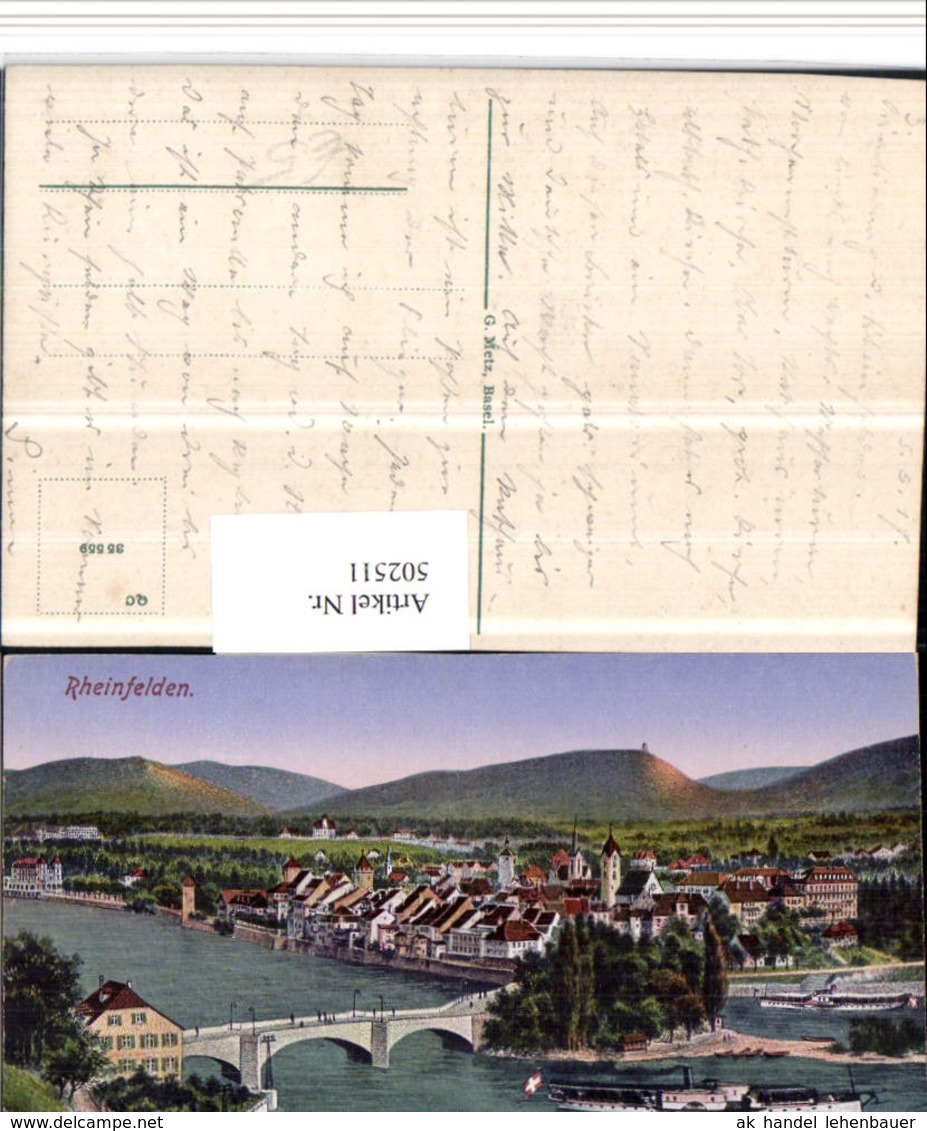 502511,Rheinfelden Totale Br&uuml;cke Dampfer Kt Aargau - Rheinfelden
