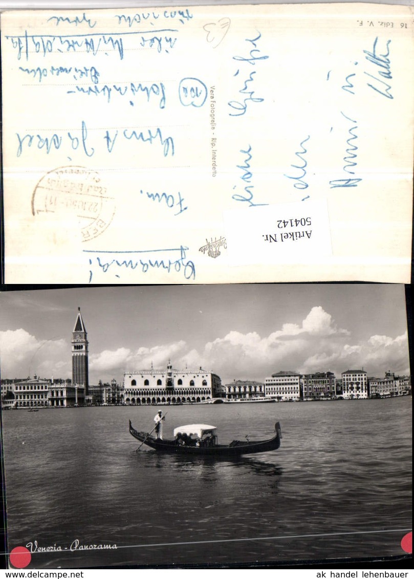 504142,Venezia Venedig Panorama Dogenpalast Gondel Boot - Sonstige & Ohne Zuordnung