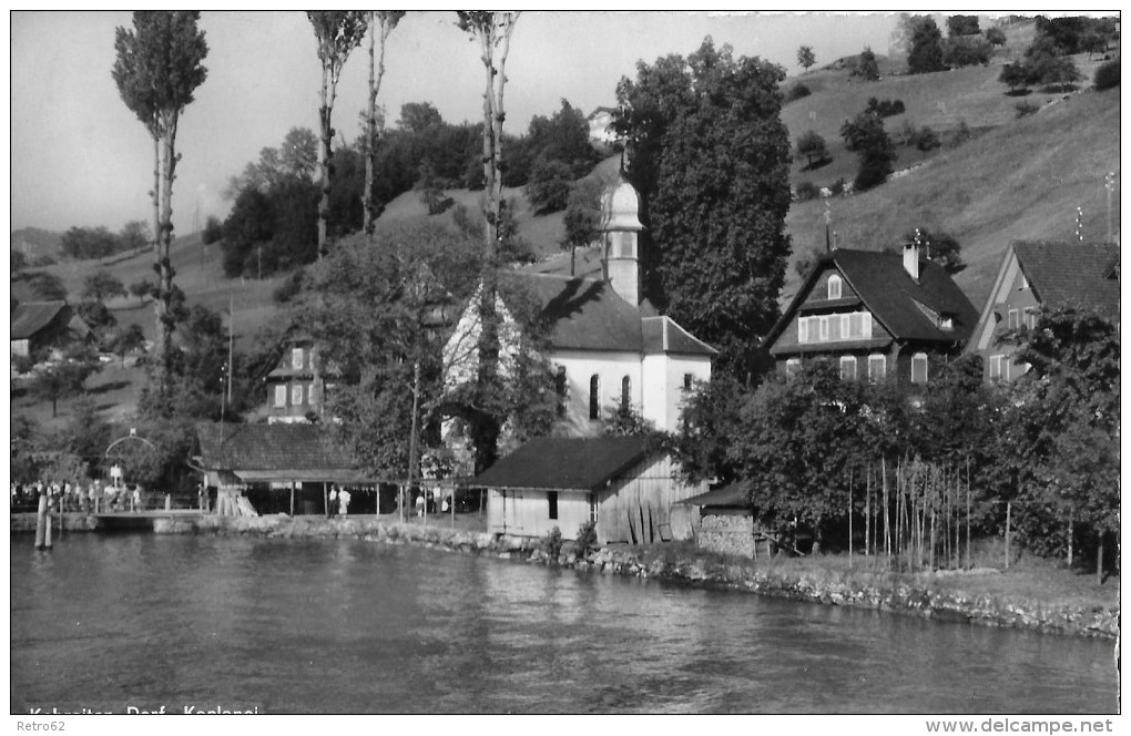 KEHRSITEN &#8594; Schiff-Anlegestelle Mit Dem Dorf Und Der Kaplanei 1957 - Sonstige & Ohne Zuordnung