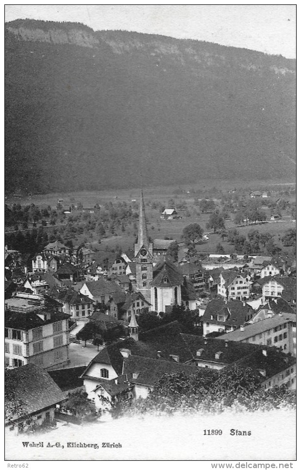 STANS &#8594; Dorfpartie Um Die Kirche Anno 1906 - Stans