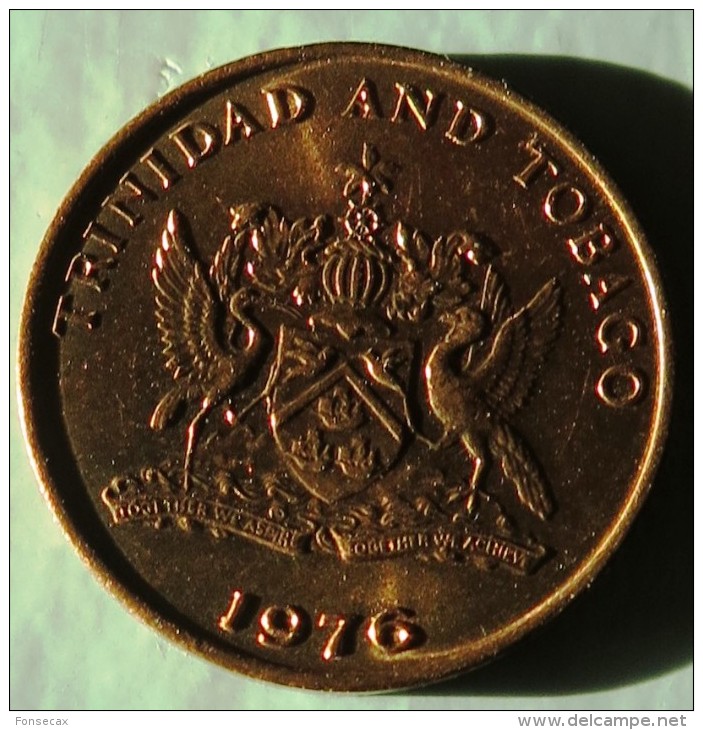 VF MOEDA DO TRINIDAD E TOBAGO 1 CENT 1976 UNC - Trinité & Tobago