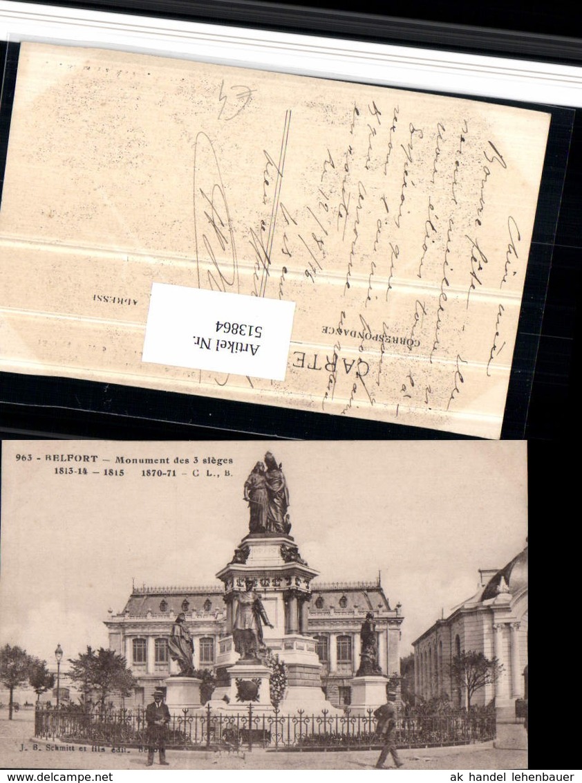 513864,Belfort Monument Des 3 Sieges Statue - Denkmäler