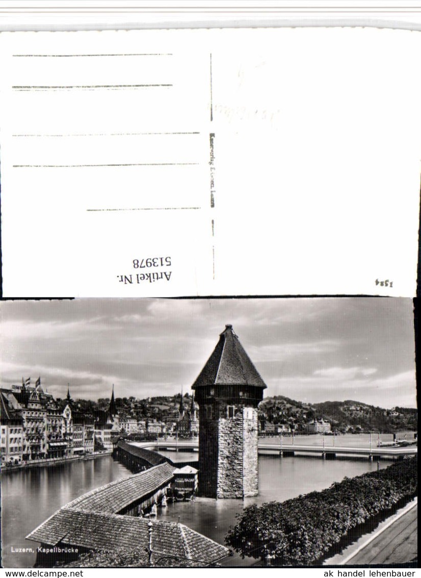 513978,Luzern Kapellbr&uuml;cke Br&uuml;cke Wasserturm - Invasi D'acqua & Impianti Eolici