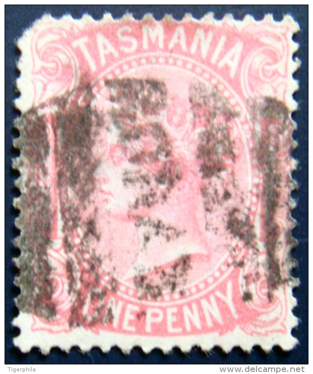 TASMANIA 1878 1d Queen Victoria USED Perforation:14 Scott60 CV$2.80 - Usati