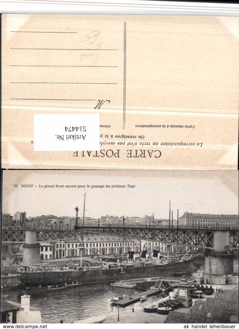 514474,Brest Le Grand Pont Br&uuml;cke Hochseeschiff Schiff - Cargos