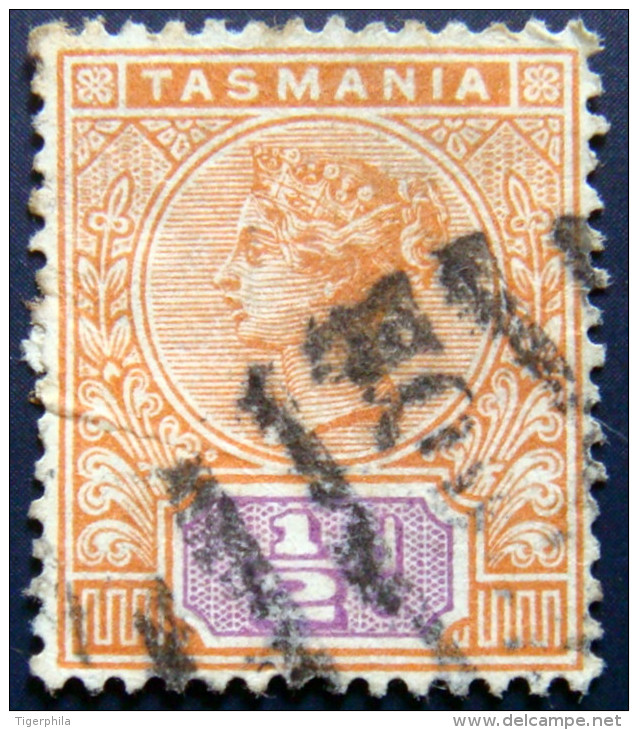 TASMANIA 1892 1/2d Queen Victoria USED Scott76 CV$4 - Used Stamps
