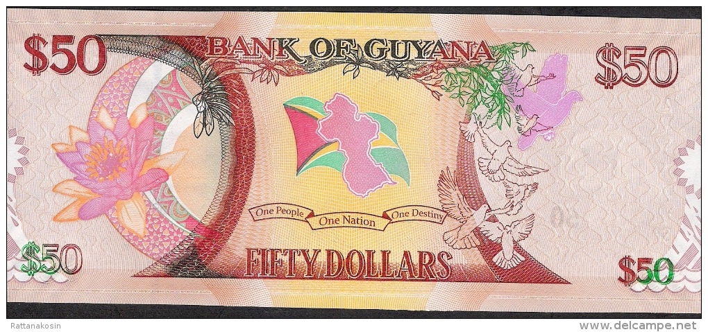 GUYANA P41 50 DOLLARS 2016 COMMEMORATIVE    X 10 PCS      UNC. - Guyana