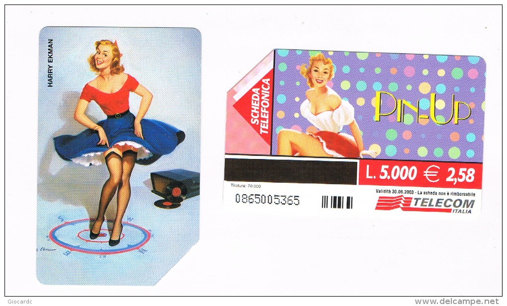 TELECOM ITALIA  - CAT. C.& C  F3478  -  PIN UP (HARRY EKMAN)   -    USATA - RIF. CP - Pubbliche Speciali O Commemorative