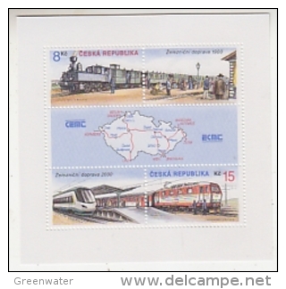 Czech Republic 2000 Trains/ Railroad M/s ** Mnh (F2974) - Blocks & Sheetlets