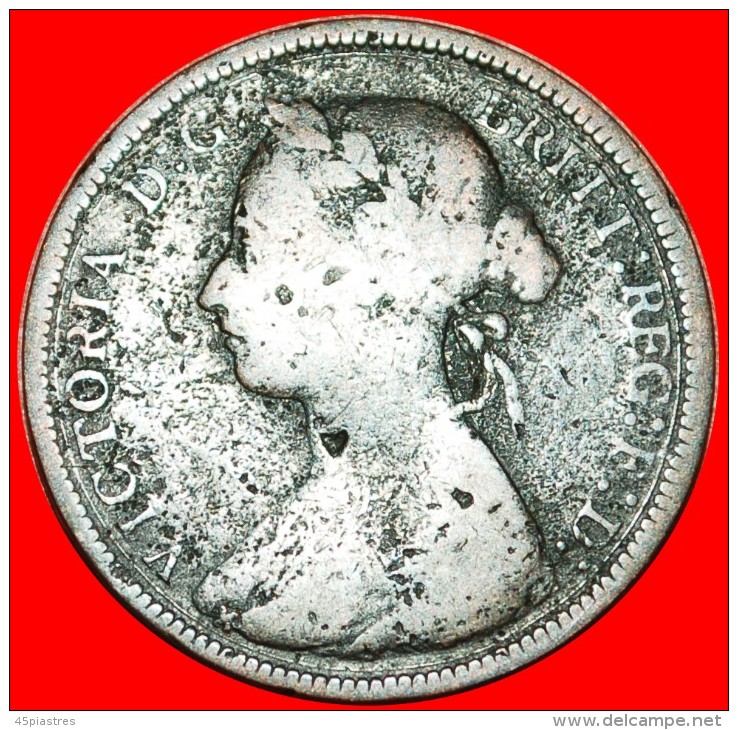 § MISTRESS OF SEAS: UNITED KINGDOM &#9733; HALF PENNY 1884 SHIP! LOW START&#9733;NO RESERVE! Victoria (1837-1901) - C. 1/2 Penny