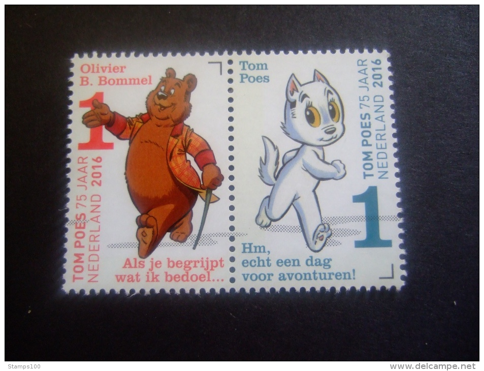 NETHERANDS 2016 TOM POET SE TENANT HORIZONTAL MNH ** (P25-146) - Neufs