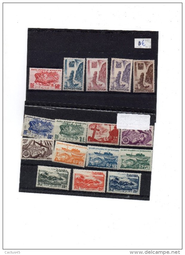 Saint Pierre Et Miquelon  Entre 325/et 343 Neuf Avec Et Sans Charniere ,gomme D´origine Tres Beau - Unused Stamps