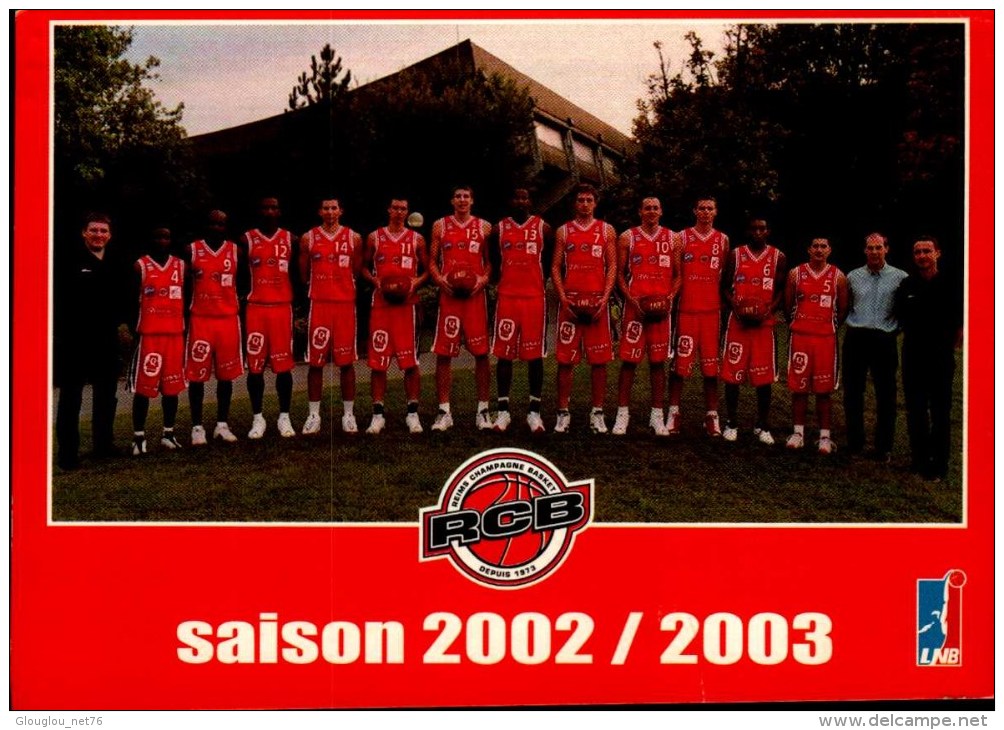 REIMS CHAMPAGNE BASKET..SAISON 2002/2003  ..CPM - Basketball