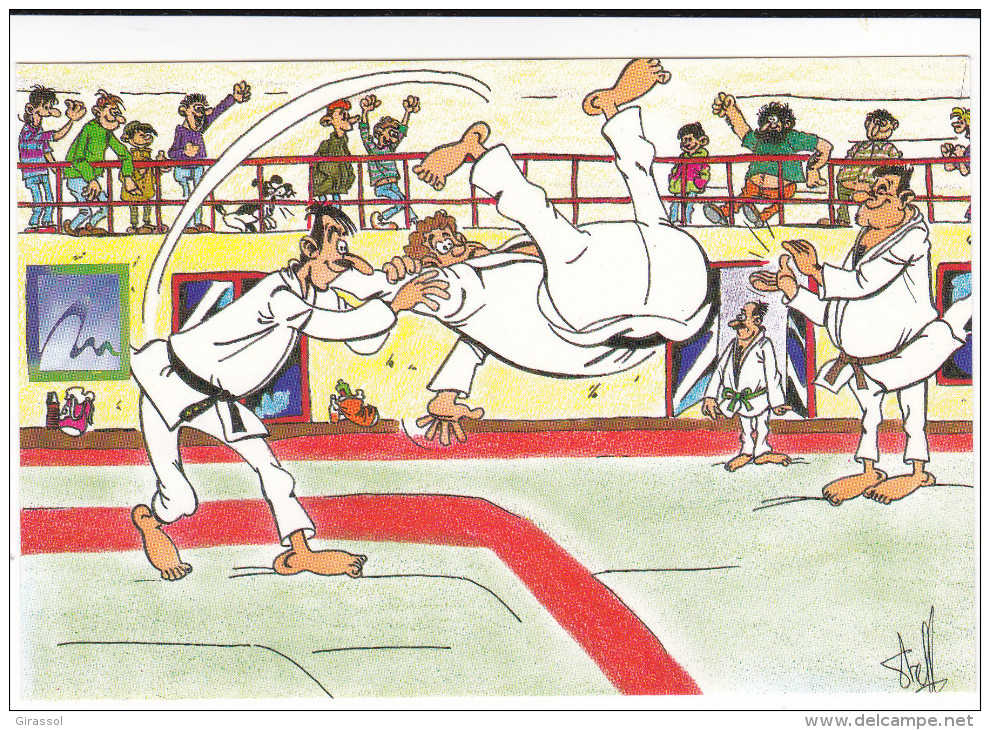 CPM JUDO SPORT A MEZE N° 4  DESSIN STEPHANE FONGARO 1991 - Worstelen