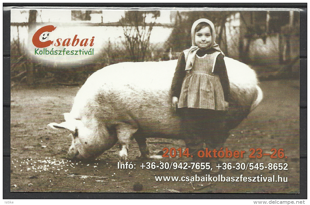 Hungary, Bekescsaba, Sausage Festival, Very Big Pig With A Smiling Little Girl, Od Photo, 2015. - Petit Format : 2001-...