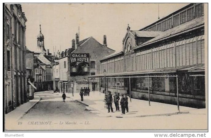 CPA Haute Marne Circulé CHAUMONT Marché - Bourbonne Les Bains