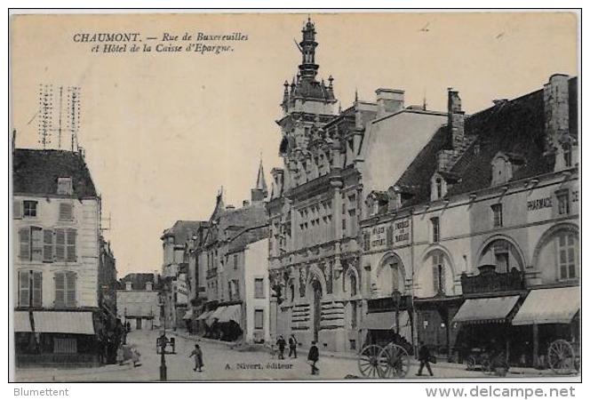 CPA Haute Marne Circulé CHAUMONT La Caisse D´épargne - Bourbonne Les Bains