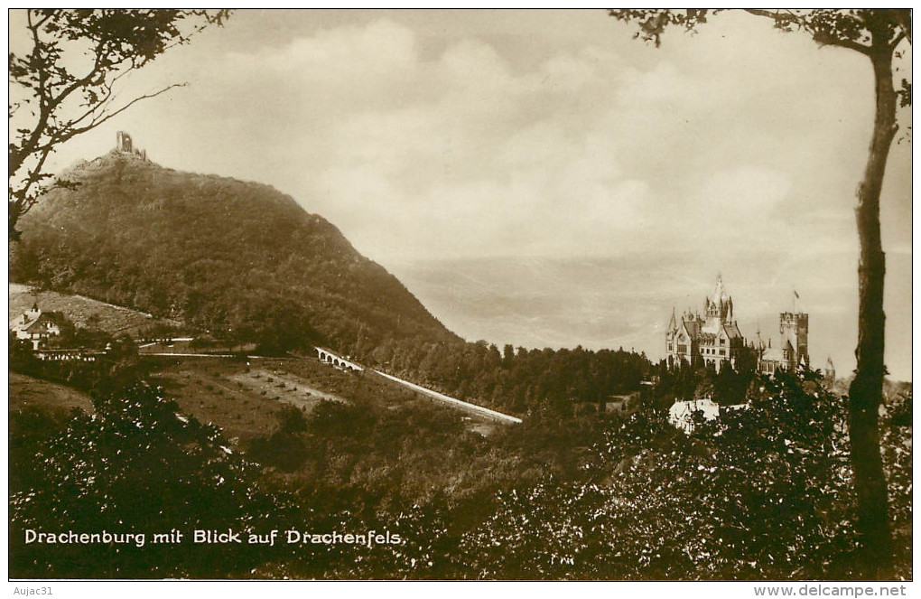 Allemagne - Germany - Chateaux - Château - Rhénanie De Nord Westphalie - Drachenburg Mit Blick Auf Drachenfels -bon état - Drachenfels