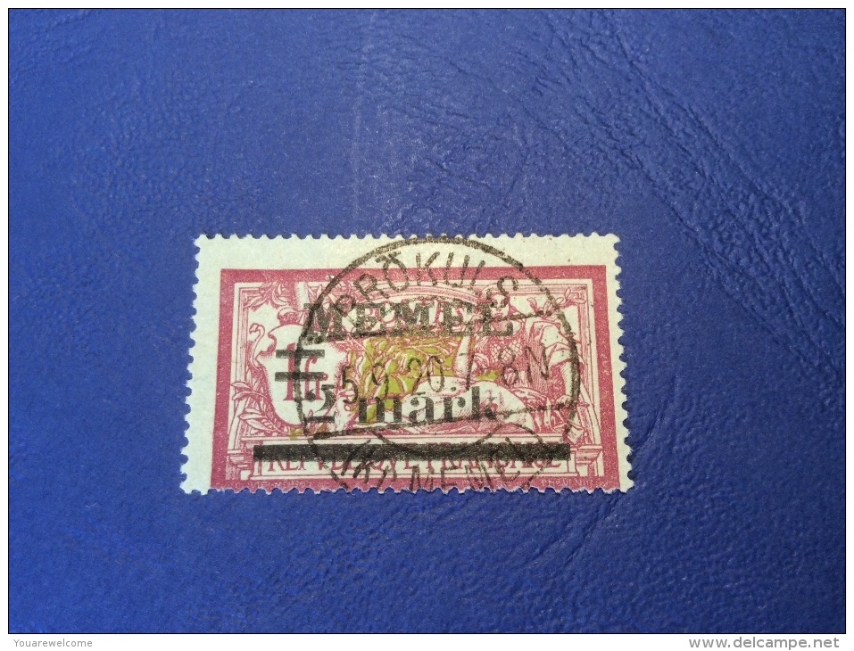 Memel Memelgebiet Cad / Stempel PRÖKULS KR MEMEL 1920 Geprüft Dr. Petersen BPP Michel 28y Merson - Used Stamps