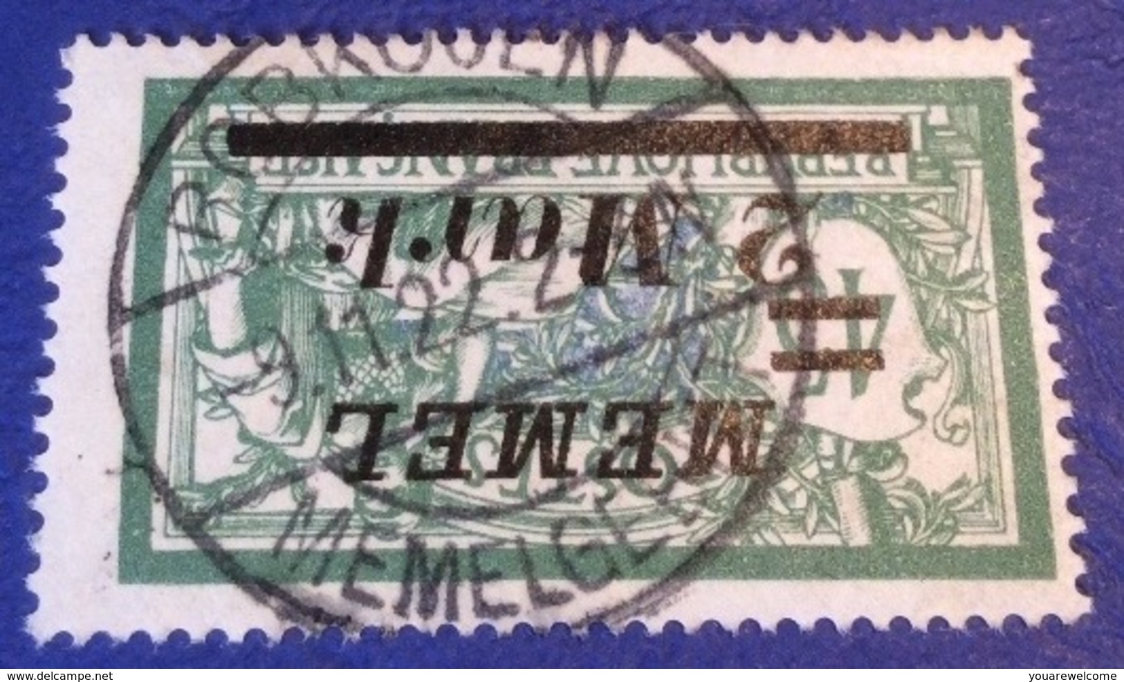 Stempel ROBKOJEN MEMELGEBIET 1922 R! Geprüft BPP (Memel Lithuania Michel 88 Merson - Gebruikt