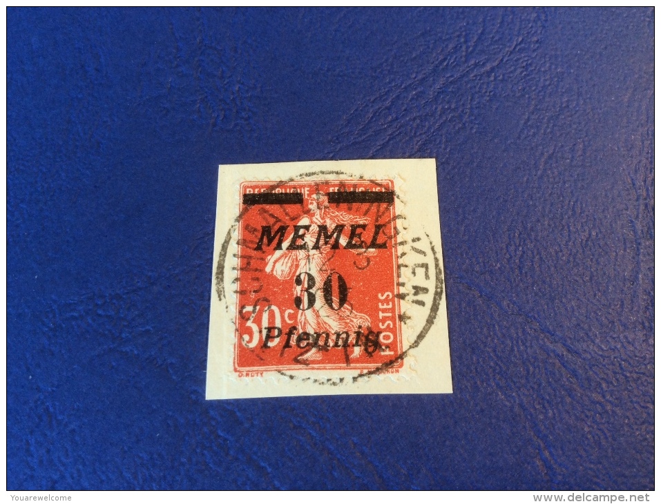 Memel Memelgebiet Cad / Stempel SCHMALLENINGKEN 1923 Geprüft Dr. Petersen BPP Michel 59 Semeuse (Brief Cover Lettre) - Oblitérés