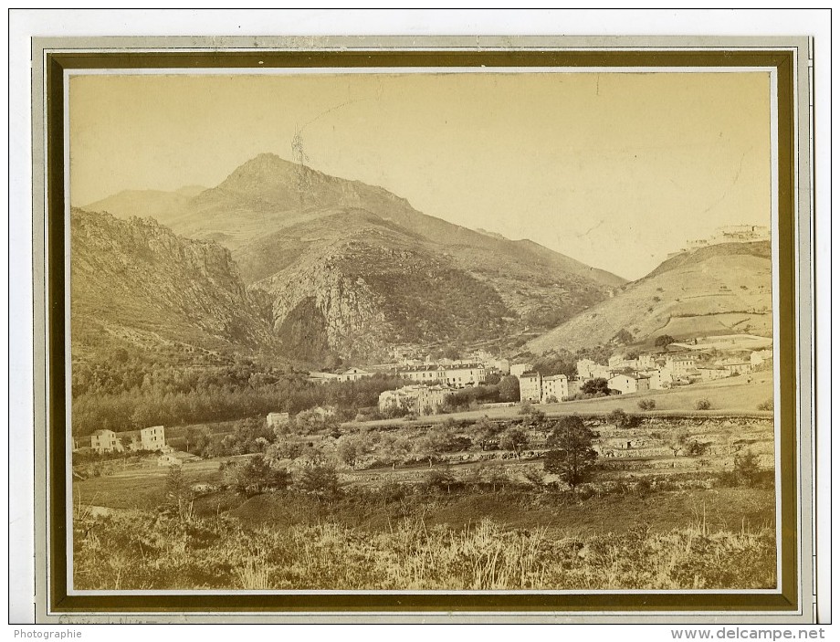 France Provence Village Chateau Fort? Colline Panorama Ancienne Photo 1870 - Old (before 1900)