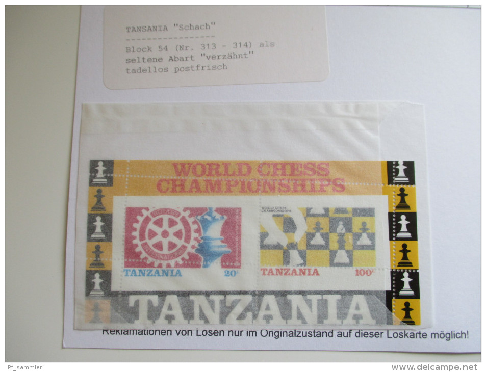 Tansania 11 Blocks Mit Abarten Fehlende Farben / Ungezähnt / Verzähnt! Tolle Stücke ** / MNH. Schach / Queen Elisabeth - Tanzania (1964-...)