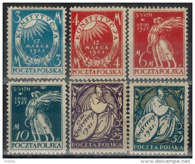 POLEN 1921 - MiNr: 164-170 Lot 6x    * / MH - Ungebraucht