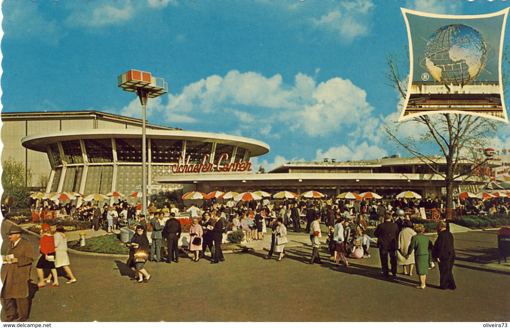SCHAEFER CENTER. NEW YORK WORLD'S FAIR 1964-1965, 2 Scans - Expositions