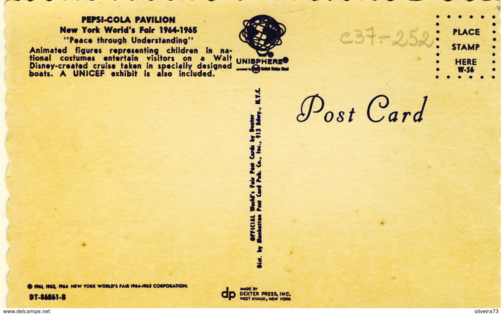 PEPSI-COLA PAVILON. NEW YORK WORLD'S FAIR 1964-1965, 2 Scans - Tentoonstellingen