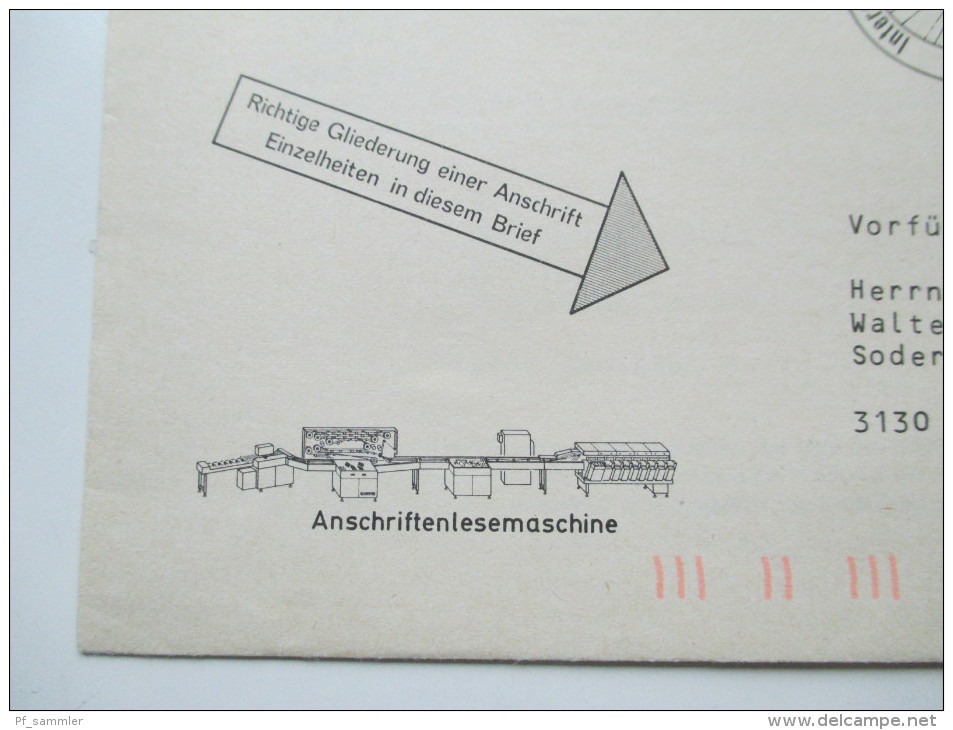 BRD 60 Pfg. B&S Privat-GU/Vorführpost IVA'79 + SST Hamburg 1979. Anschriftenlesemaschine. Strichcode. Post-Messestand - Briefe U. Dokumente