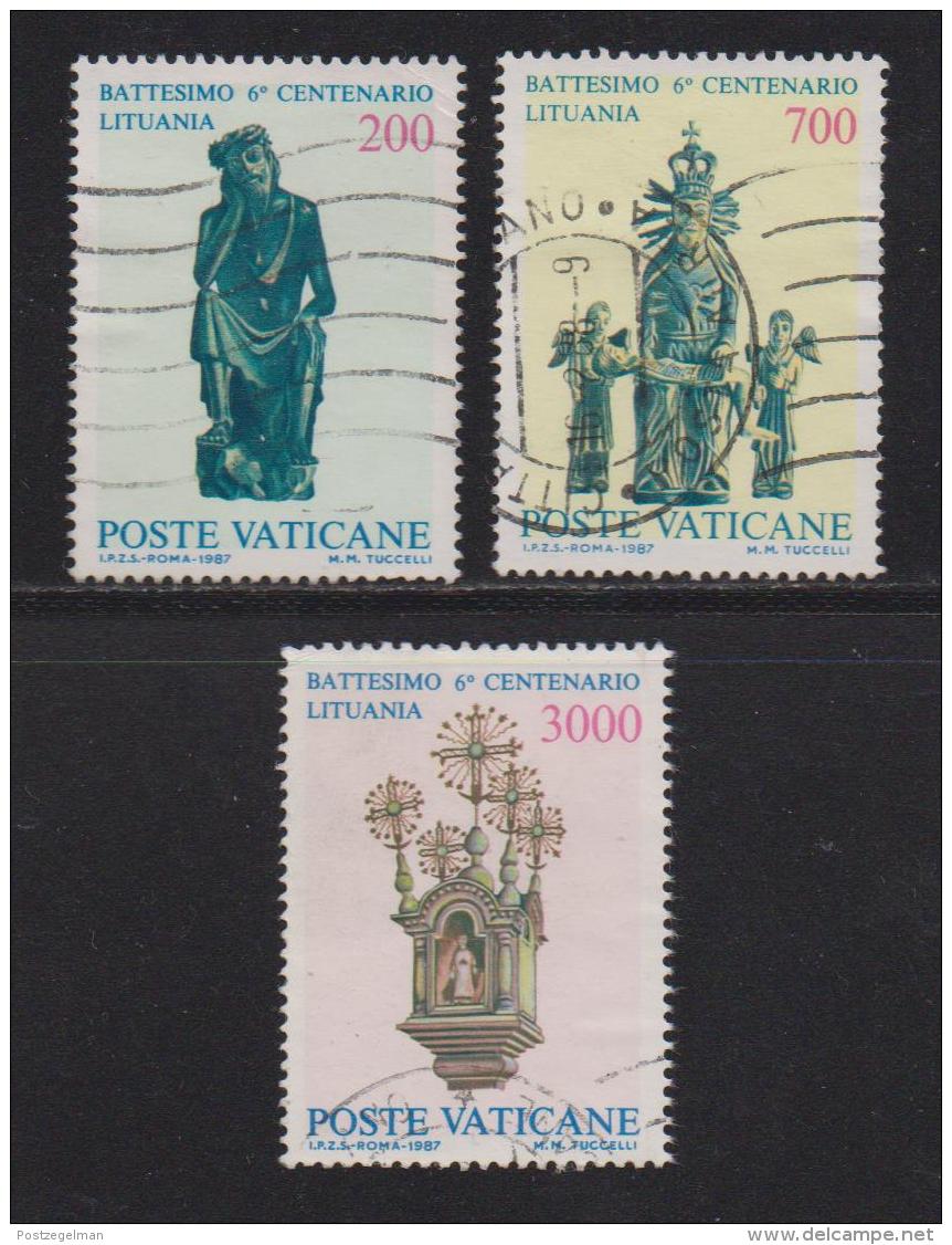 VATICAN, 1987, Used Stamps , Lithuanian Chapel, 913-915, #4420 - Used Stamps