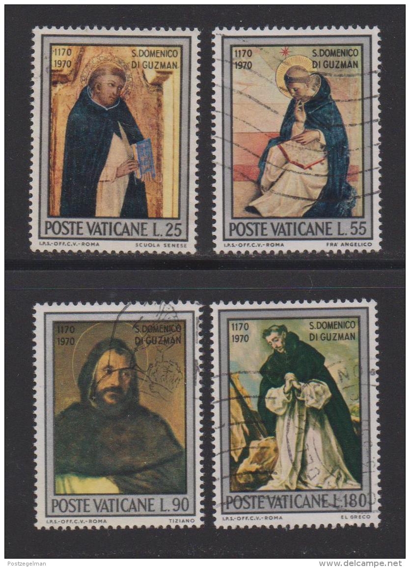 VATICAN, 1971, Used Stamps , St. Dominic  Guzman, 586-589  #3979, - Used Stamps