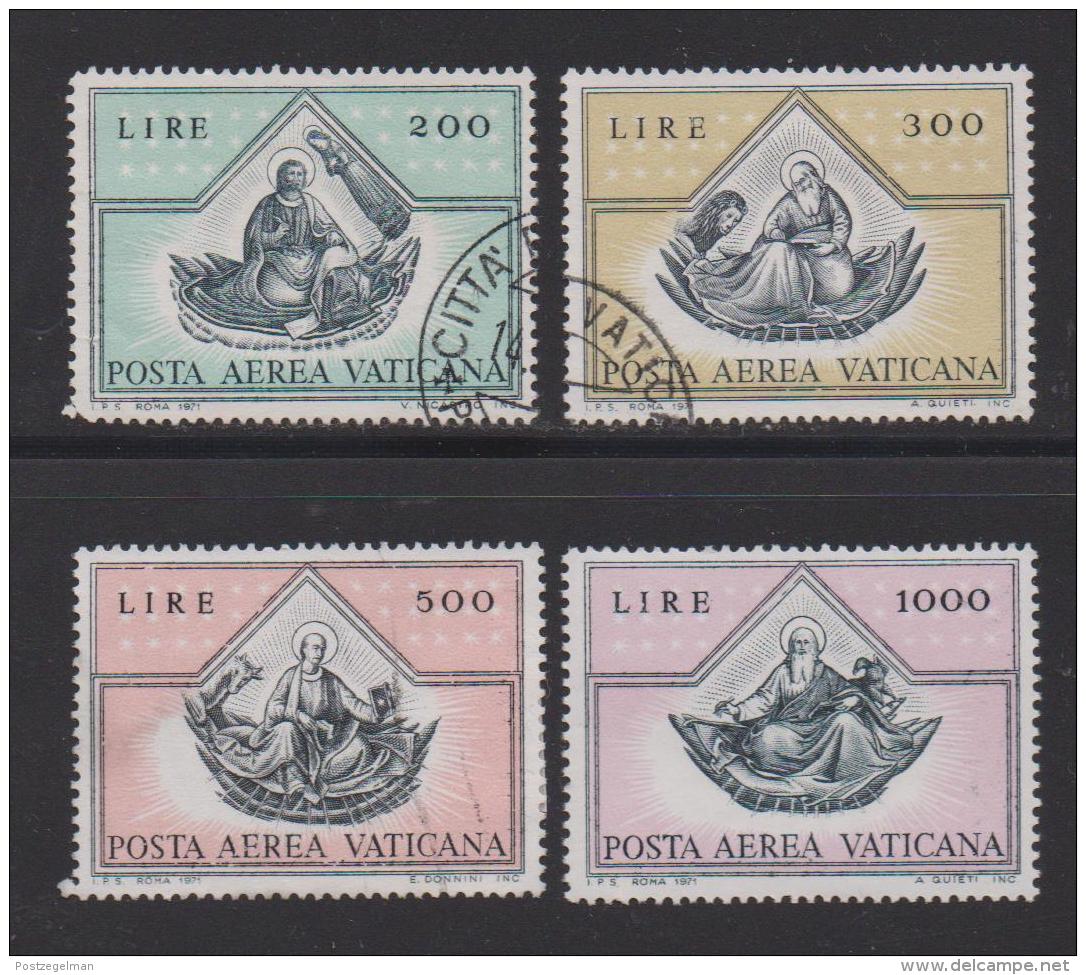 VATICAN, 1971, Used Stamps , Air Stamps, 590-593  #3980, - Used Stamps