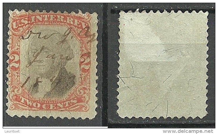 USA 1864 Revenue Tax Stamp President  2 C. Thick Gray Paper O - Revenues