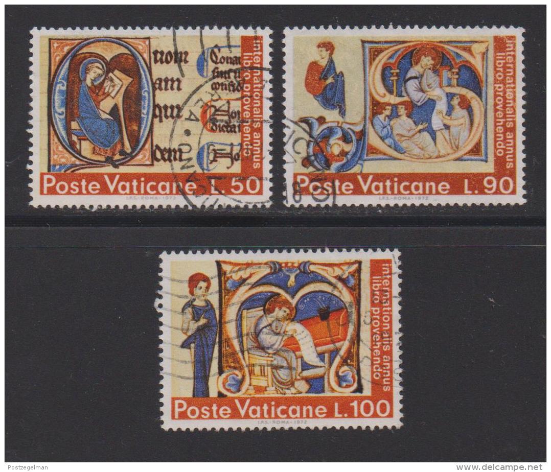 VATICAN, 1972, Used Stamps , Gospel Of St. Mark, 605=609,  #3985,  3 Values Only - Used Stamps