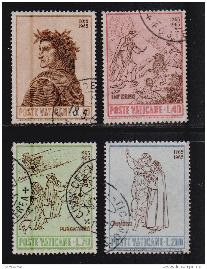 VATICAN, 1965, Used Stamps ,  Dante,454-457, #3926, - Used Stamps