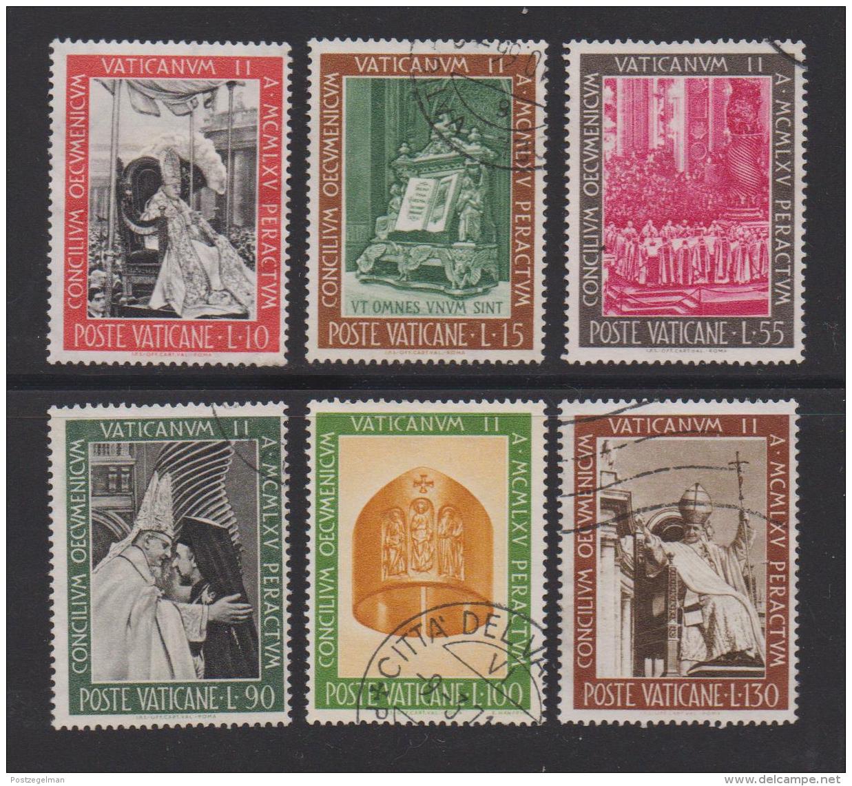 VATICAN, 1966, Mixed Stamps , Pope John XXIII,508-513, #3934,  Complete - Used Stamps